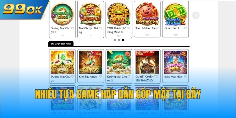 Sảnh game hội tụ hàng loạt ưu điểm giá trị